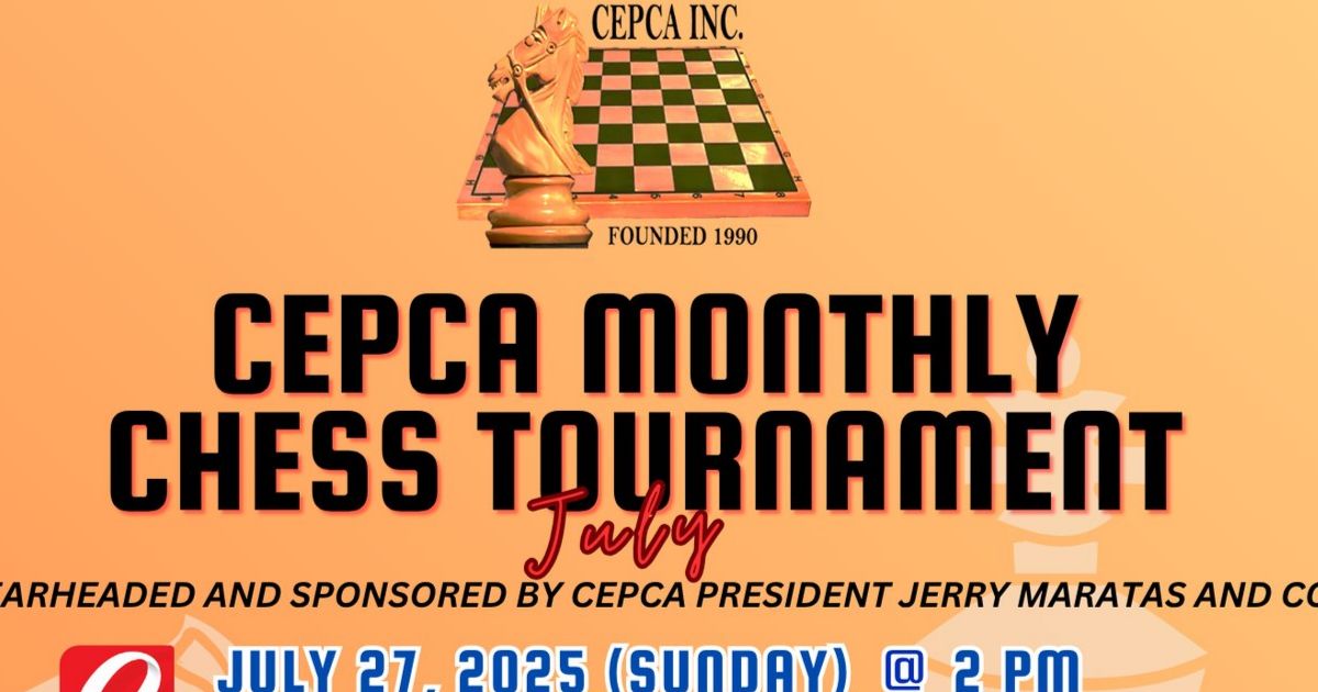 Official poster: CEPCA Monthly Chess Tournament July Edition