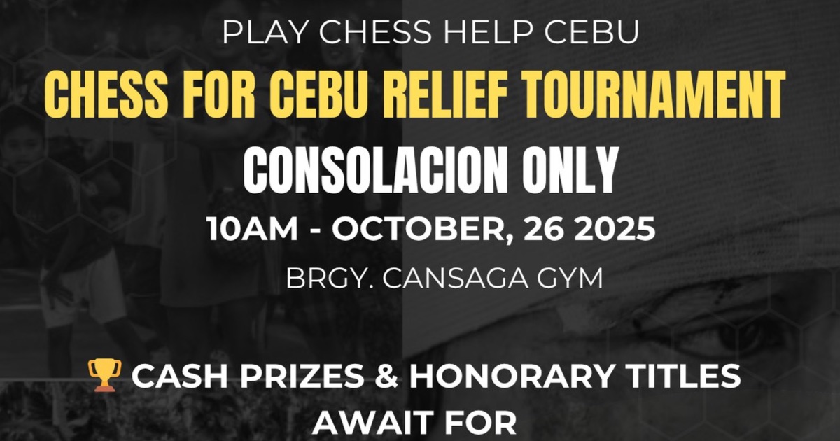 Official poster: Chess For Cebu Relief Tournament