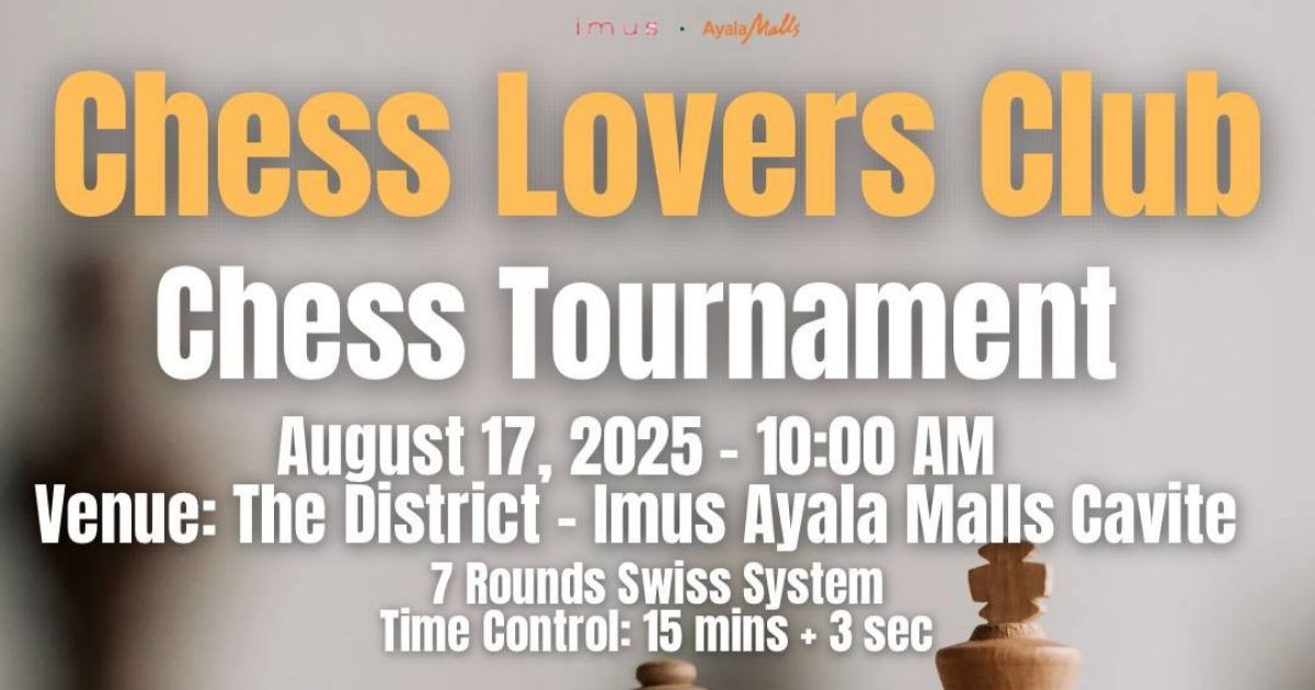 Official poster: Chess Lovers Club Chess Tournament