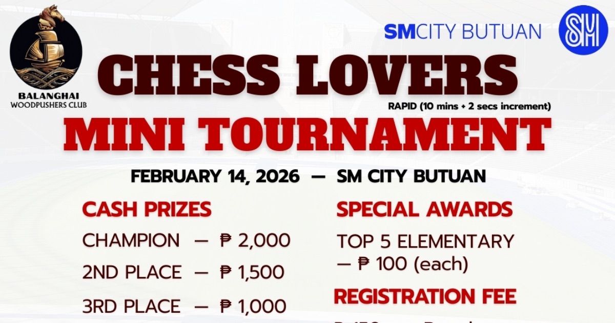 Official poster: Chess Lovers Mini Tournament
