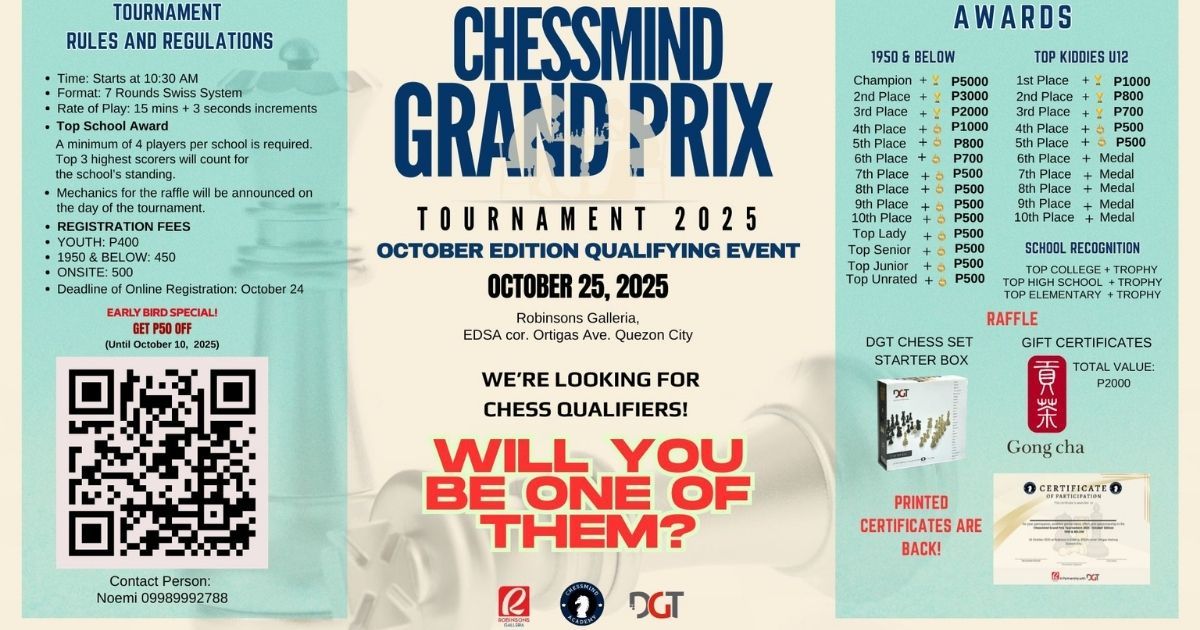 Official poster: Chessmind Grand Prix October Edition
