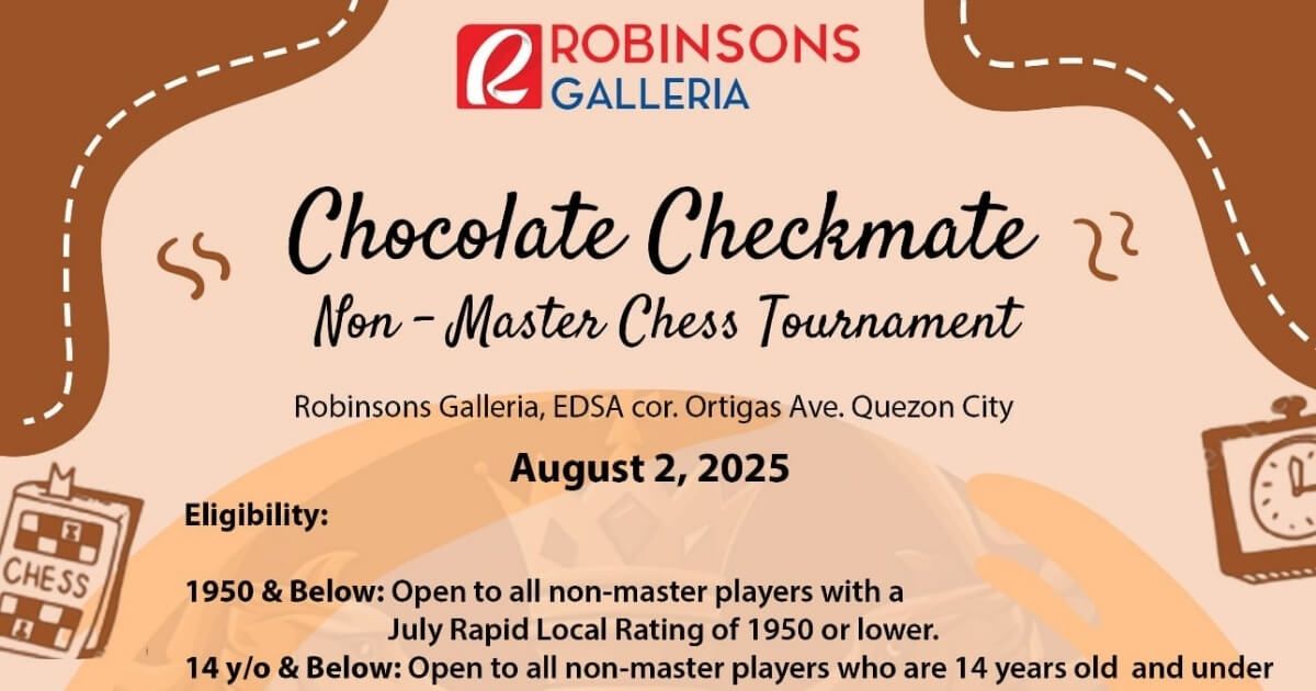 Official poster: Chocolate Checkmate Non-Master Chess Tournament