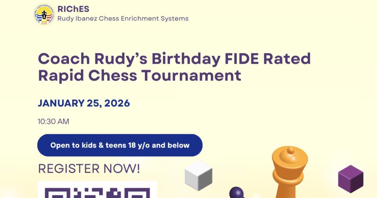 Coach Rudy's Birthday FIDE Rated Rapid Chess Tournament - Chess ...