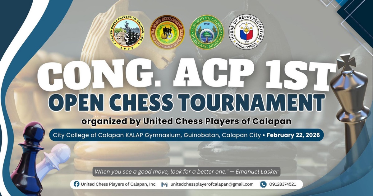 Official poster: Cong. ACP 1st Open Chess Tournament