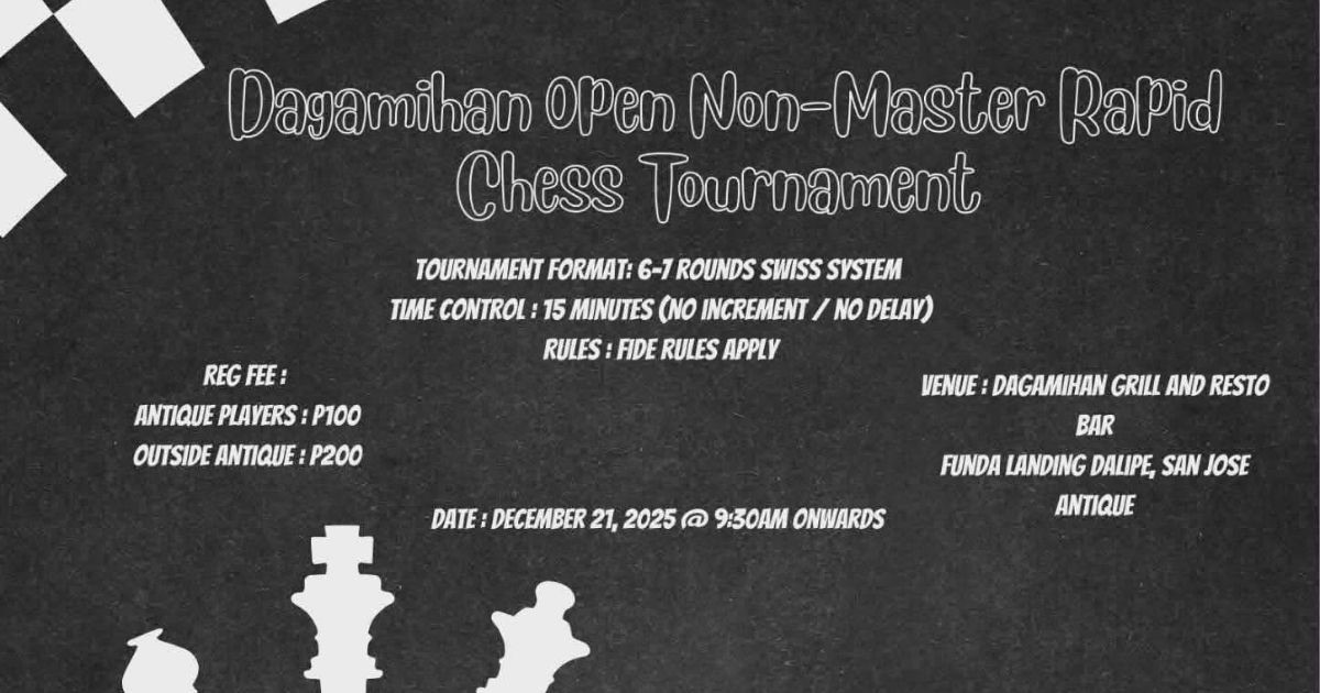 Official poster: Dagamihan Open Non-Master Rapid Chess Tournament