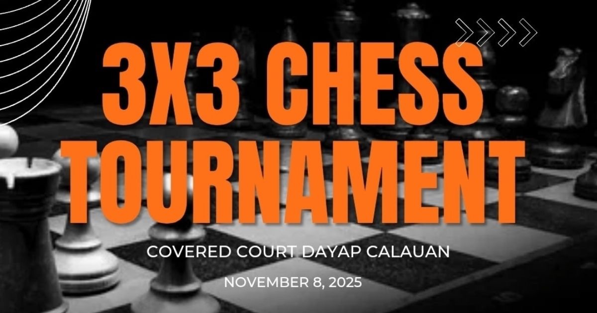 Official poster: Dayap Calauan 3x3 Chess Tournament