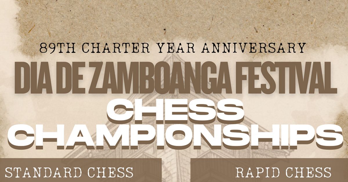 Official poster: Dia De Zamboanga Festival Chess Championships