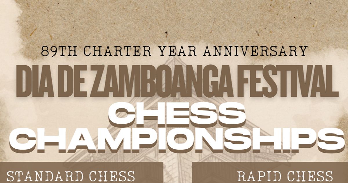 Official poster: Dia De Zamboanga Festival Chess Championships