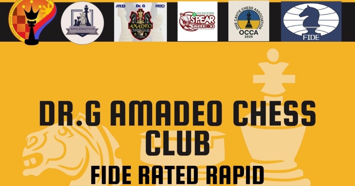 Official poster: Dr. G Amadeo Chess Club FIDE Rated Rapid