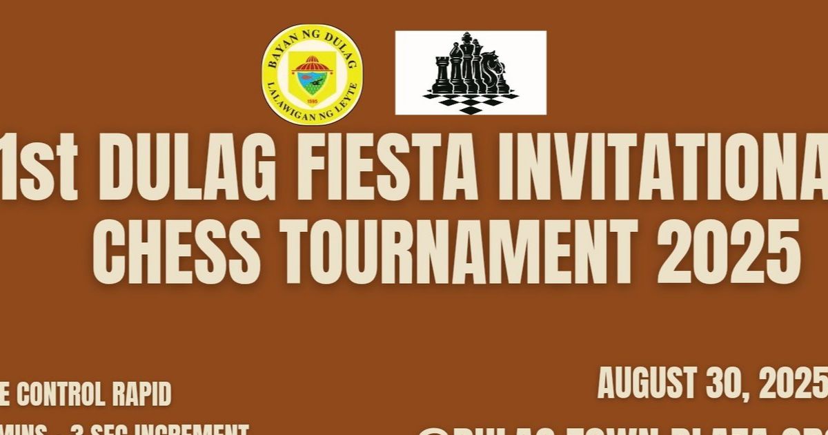 Official poster: Dulag Fiesta Invitational Chess Tournament 2025