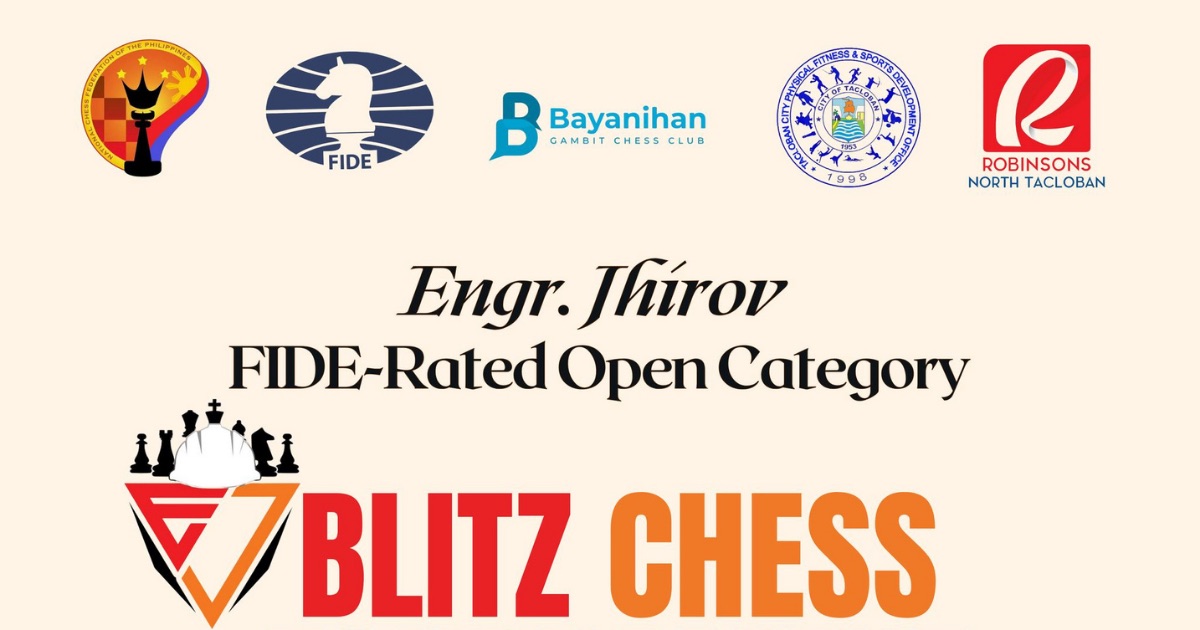 Official poster: Engr. Jhirov FIDE-Rated Open Blitz Chess Tournament