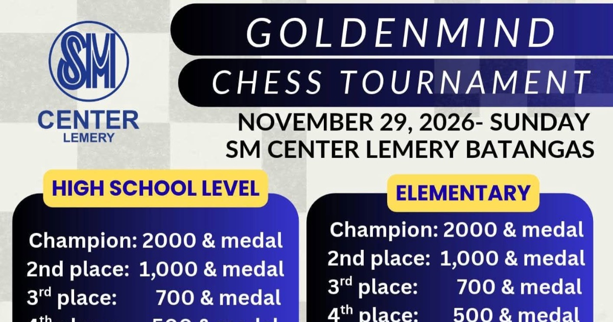 Official poster: Goldenmind Chess Tournament
