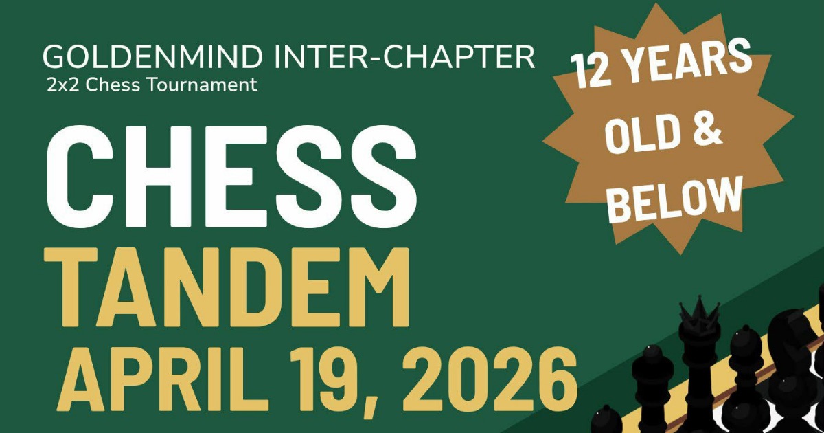 Official poster: GoldenMind Inter-Chapter 2x2 Chess Tournament