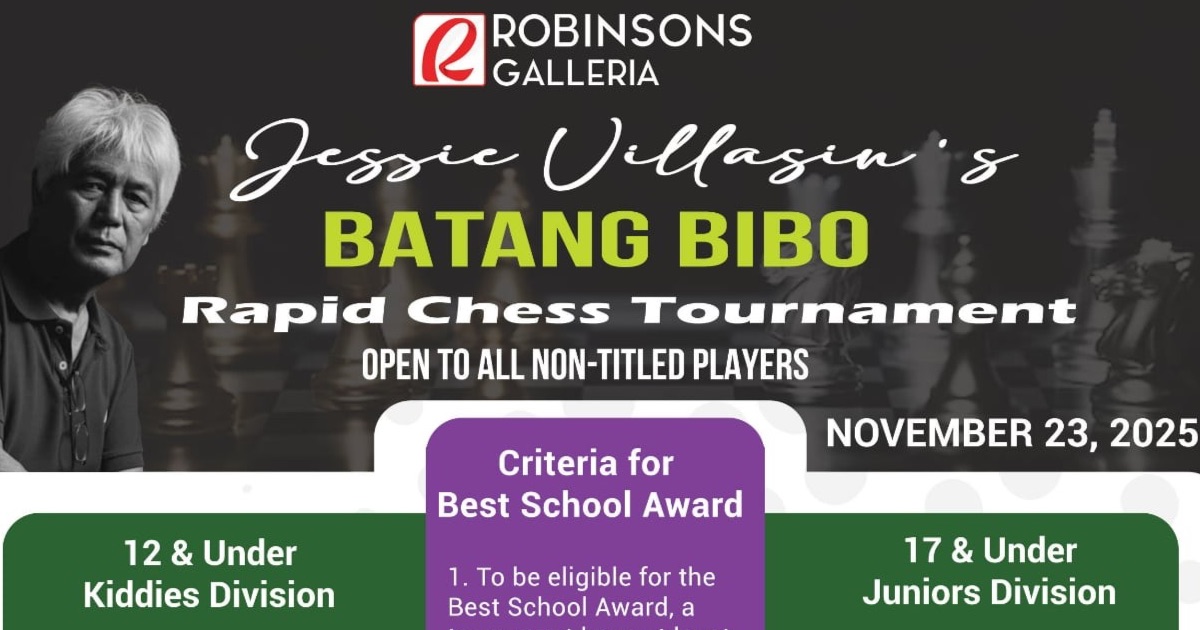 Official poster: Jessie Villasin's Batang Bibo Rapid Chess Tournament