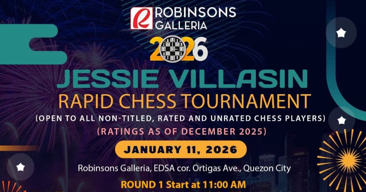 Official poster: Jessie Villasin Rapid Chess Tournament
