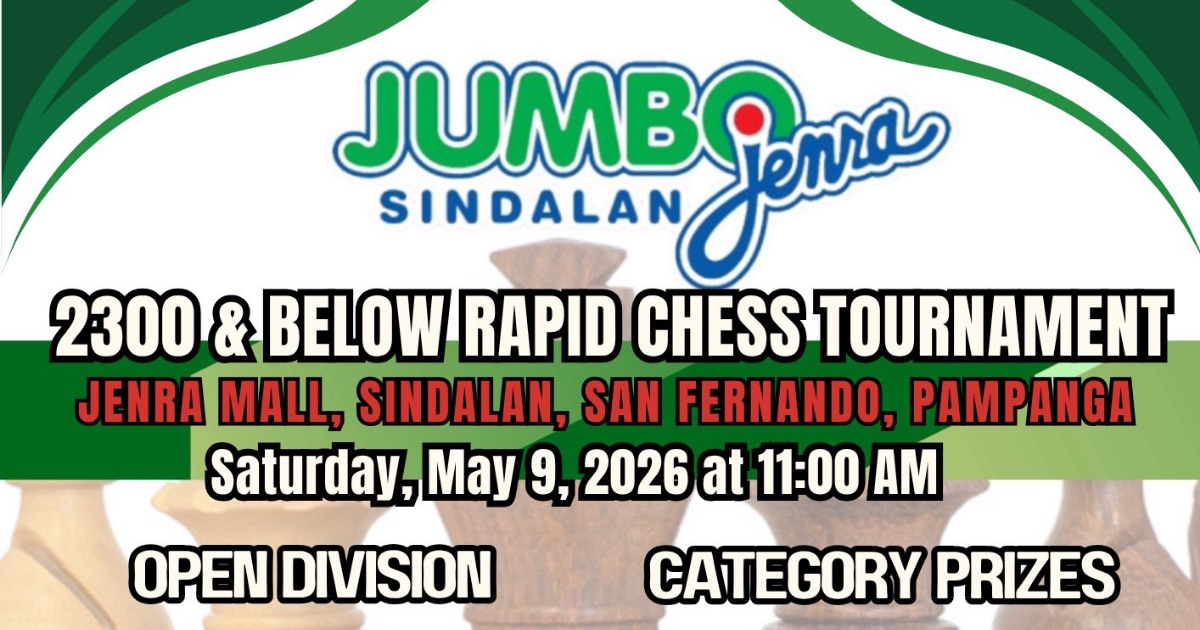 Official poster: Jumbo Jendra Sindalan Chess Tournament
