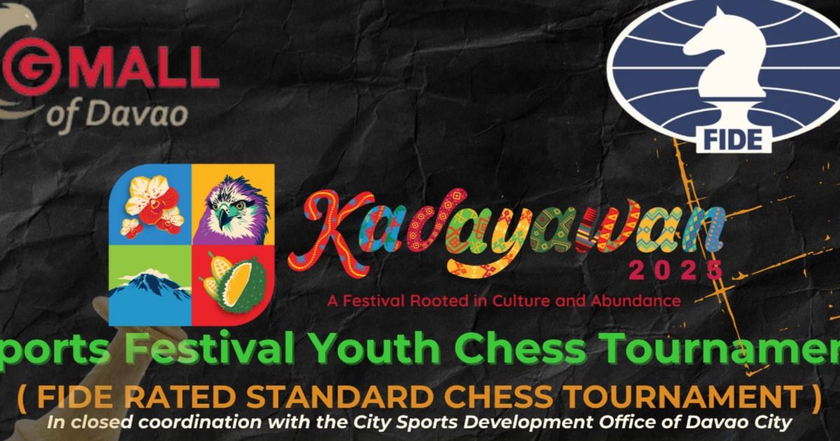 Official poster: Kadayawan 2025 Sports Festival Youth Chess Tournament