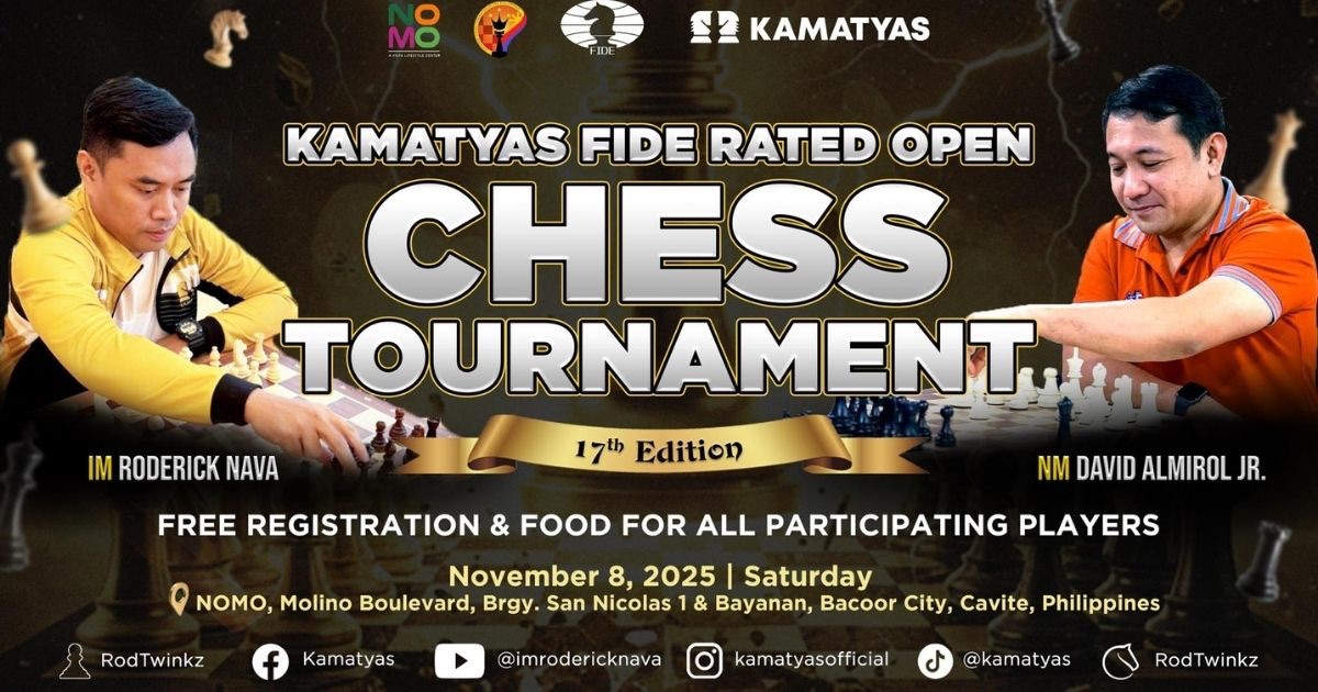 Official poster: Kamatyas FIDE Rated Open Chess Tournament 17th Edition