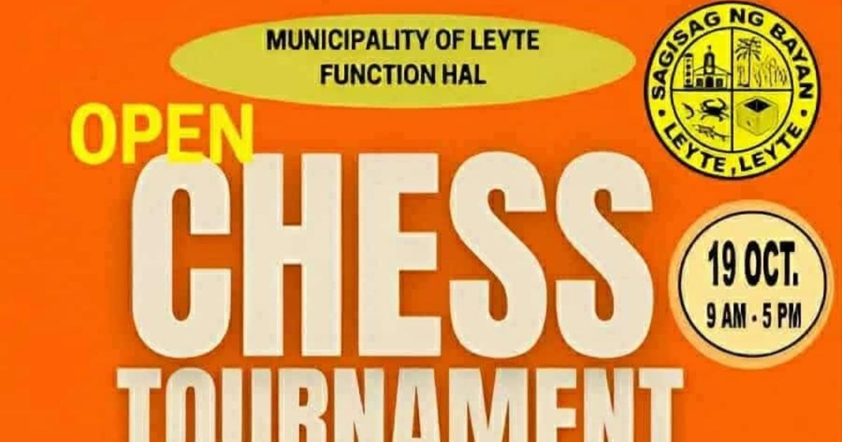 Official poster: Leyte Open Chess Tournament