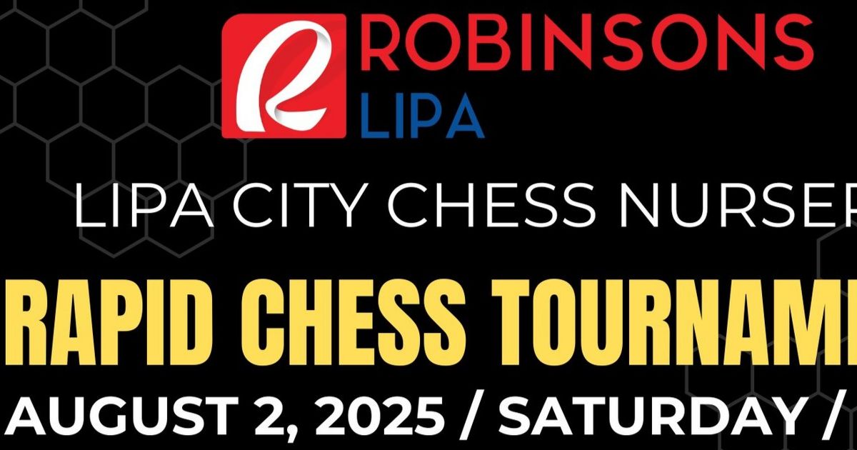 Official poster: Lipa City Chess Nursery Rapid Chess Tournament