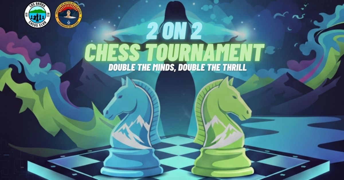 Official poster: Los Banos Chess Club 2 On 2 Chess Tournament