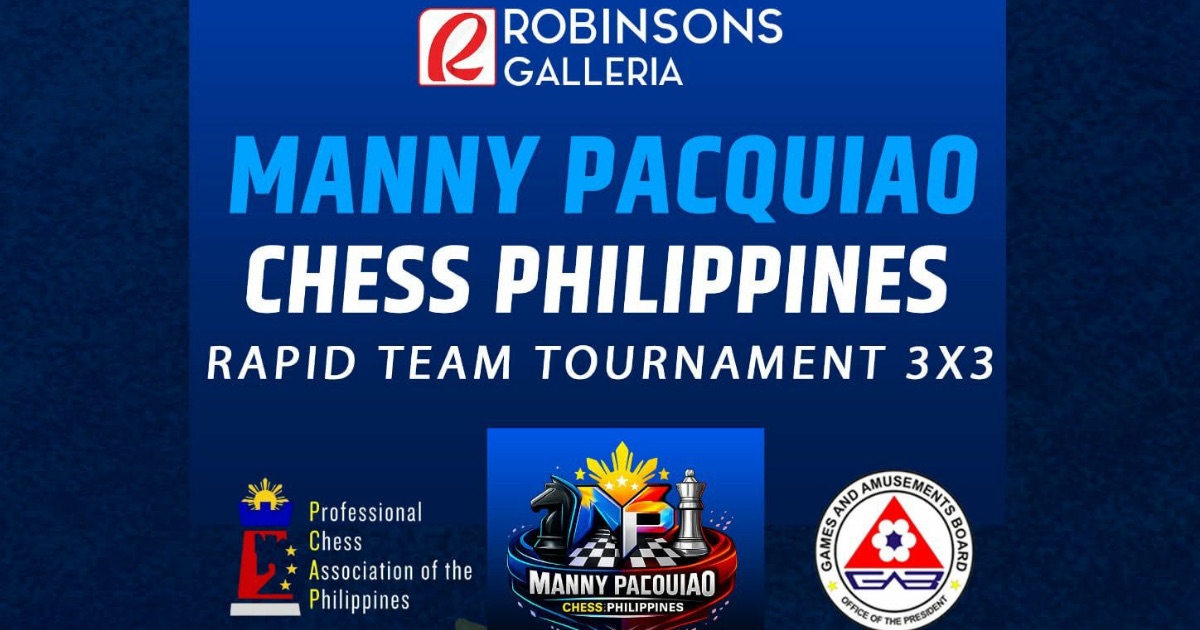 Official poster: Manny Pacquiao Chess Philippines Rapid Chess Tournament 3x3