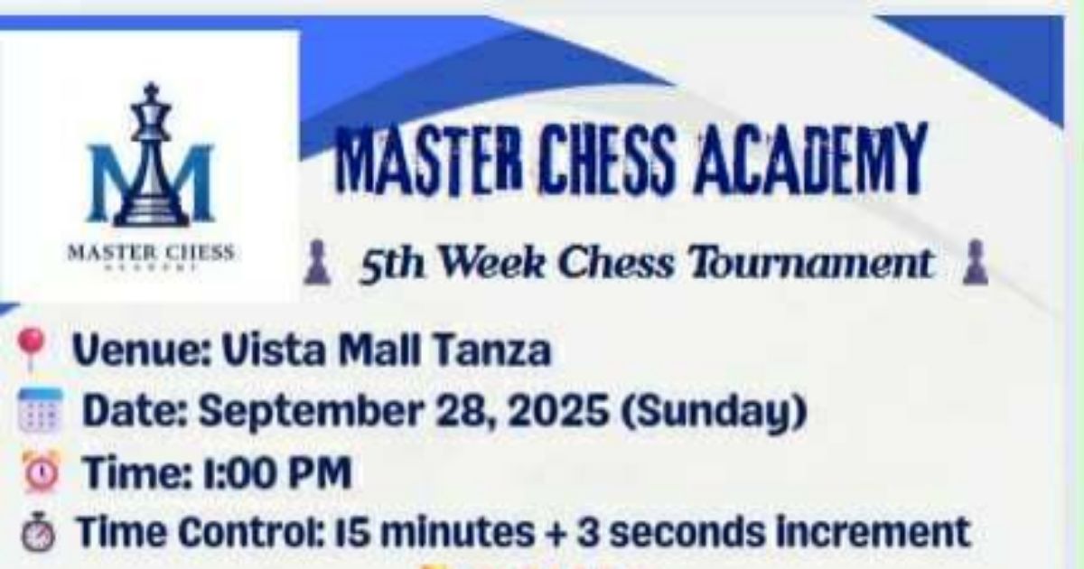 Official poster: Master Chess Academy 5th Week Chess Tournament
