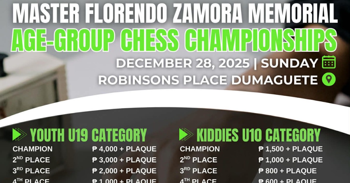 Official poster: Master Florendo Zamora Memorial Chess Tournament
