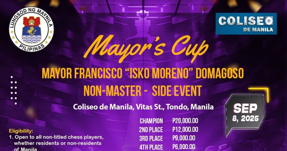 Official poster: MAYOR’S CUP: Mayor Francisco "Isko Moreno" Domagoso - Non-Master Side Event