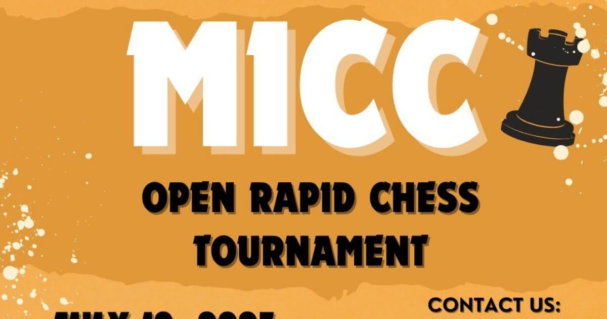 Official poster: MICC Open Rapid Chess Tournament