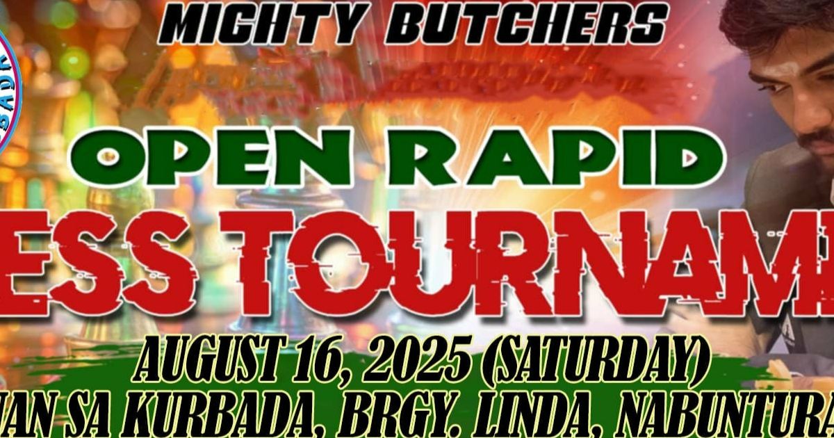 Official poster: Mighty Butchers Open Rapid Chess Tournament