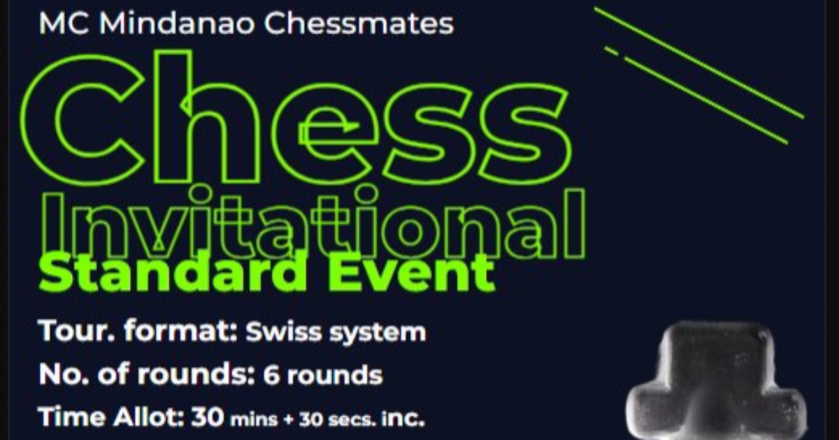Official poster: Mindanao Chessmates Chess Invitational Standard Event