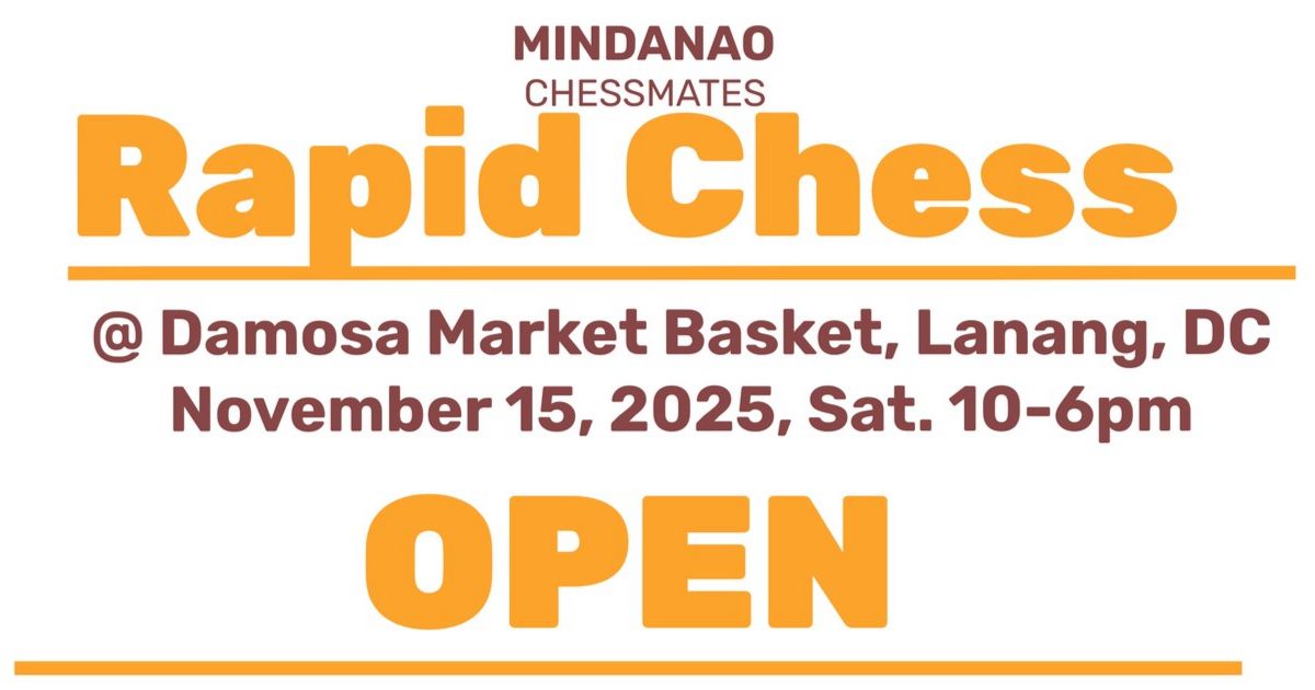 Official poster: Mindanao Chessmates Rapid Chess