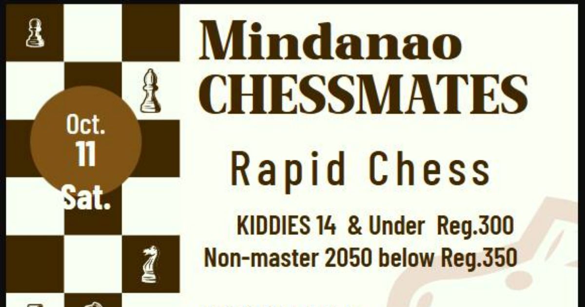 Official poster: Mindanao Chessmates Rapid Chess Tournament