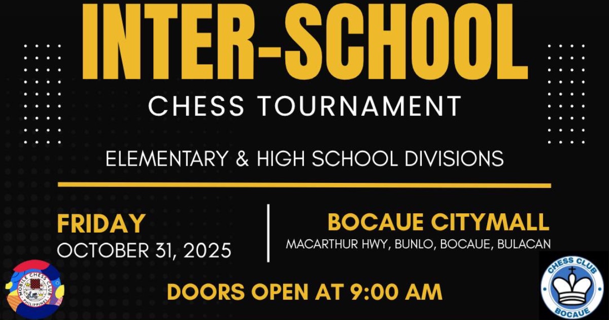 Official poster: Mobile Chess Club 1st Inter-School Chess Tournament