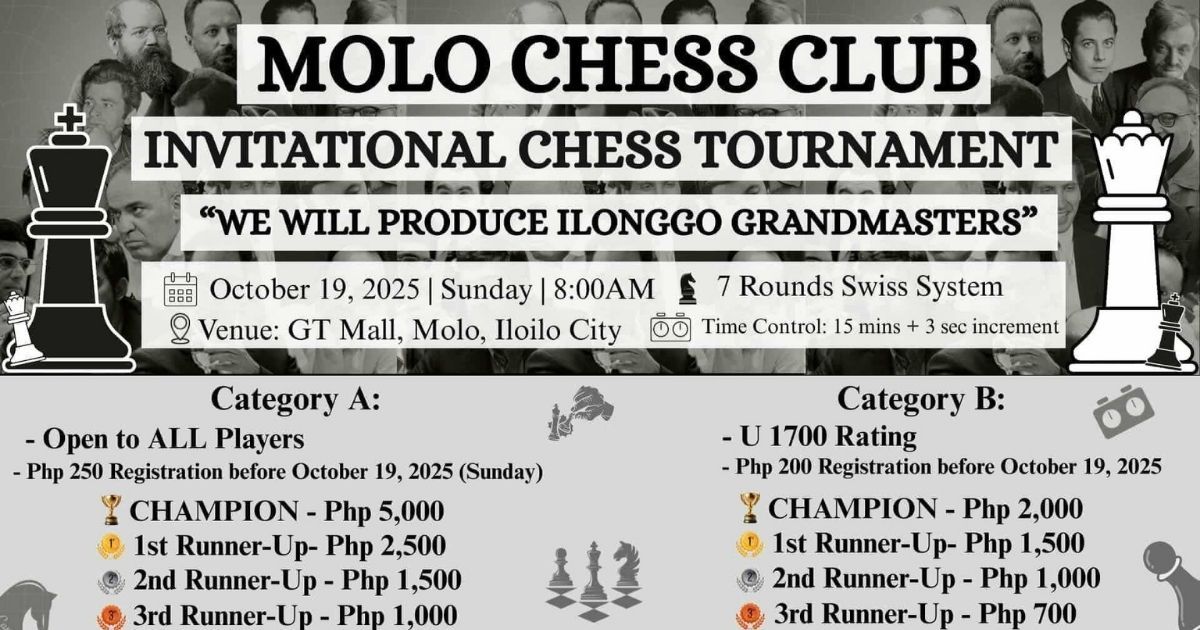 Official poster: Molo Chess Club Invitational Chess Tournament