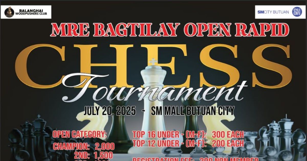 Official poster: MRE Bagtilay Open Rapid Chess Tournament