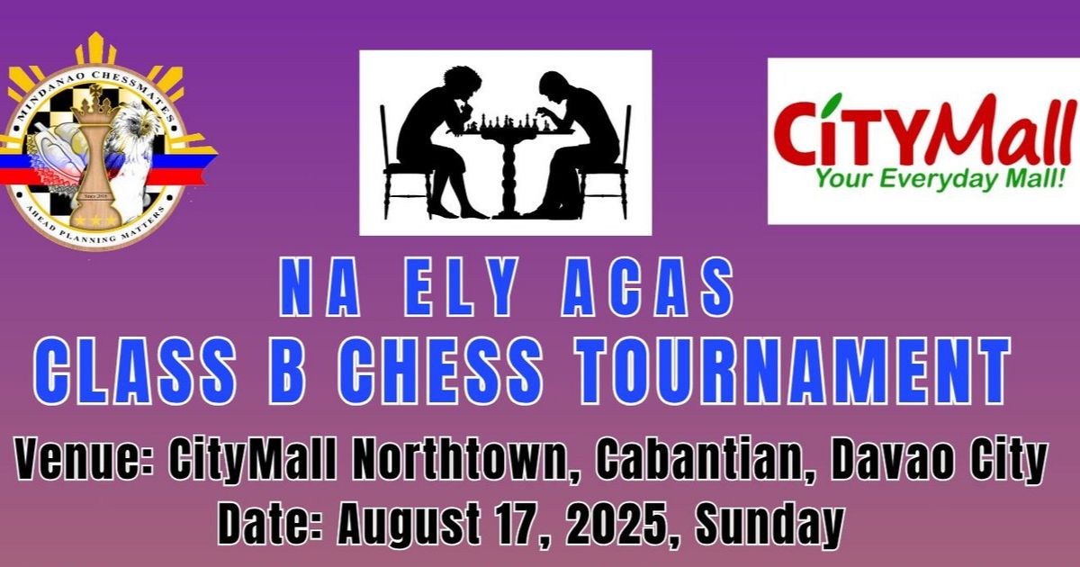 Official poster: NA Ely Acas Class B Chess Tournament