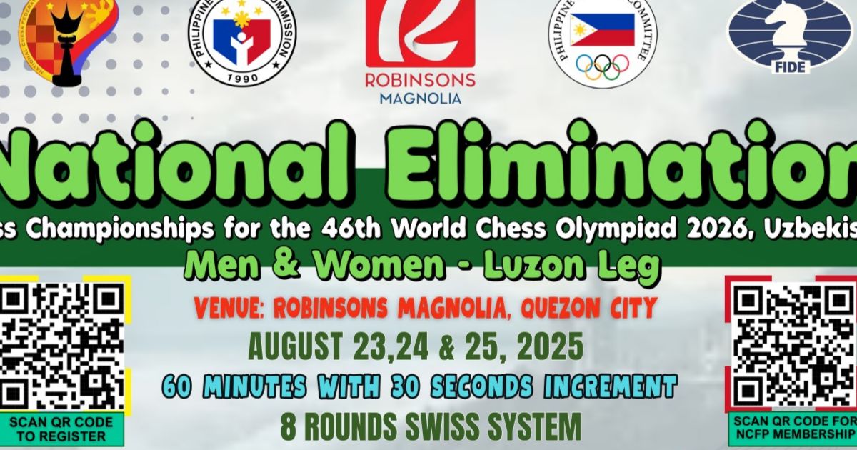 Official poster: National Elimination Chess Championships For The 46th World Chess Olympiad 2026 Uzbekistan