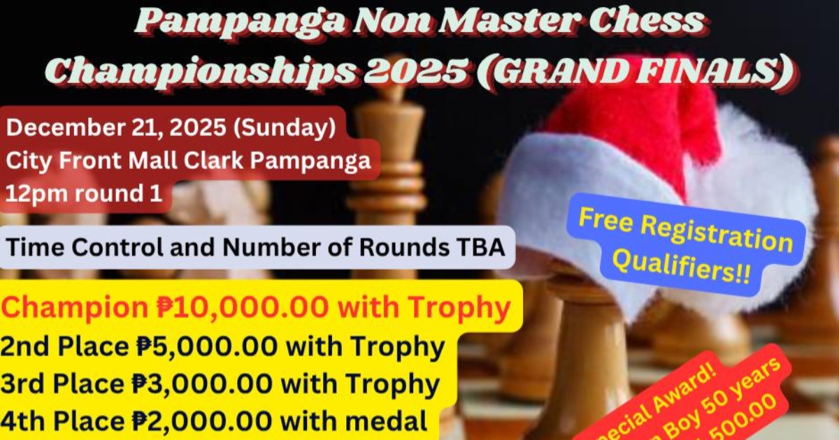 Official poster: Pampanga Non Master Chess Championships (Grand Finals)