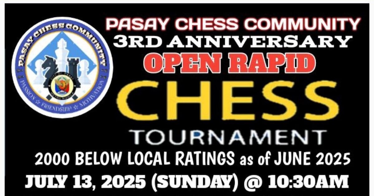 Official poster: Pasay Chess Community 3rd Anniversary Open Rapid Chess Tournament
