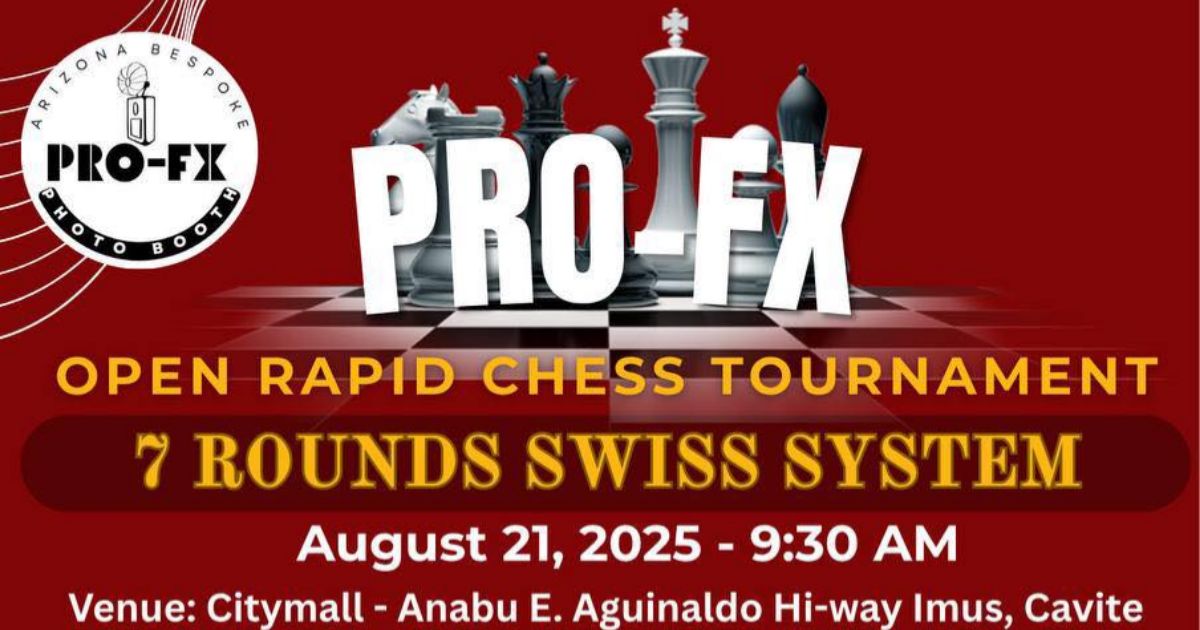 Official poster: PRO-FX Open Rapid Chess Tournament