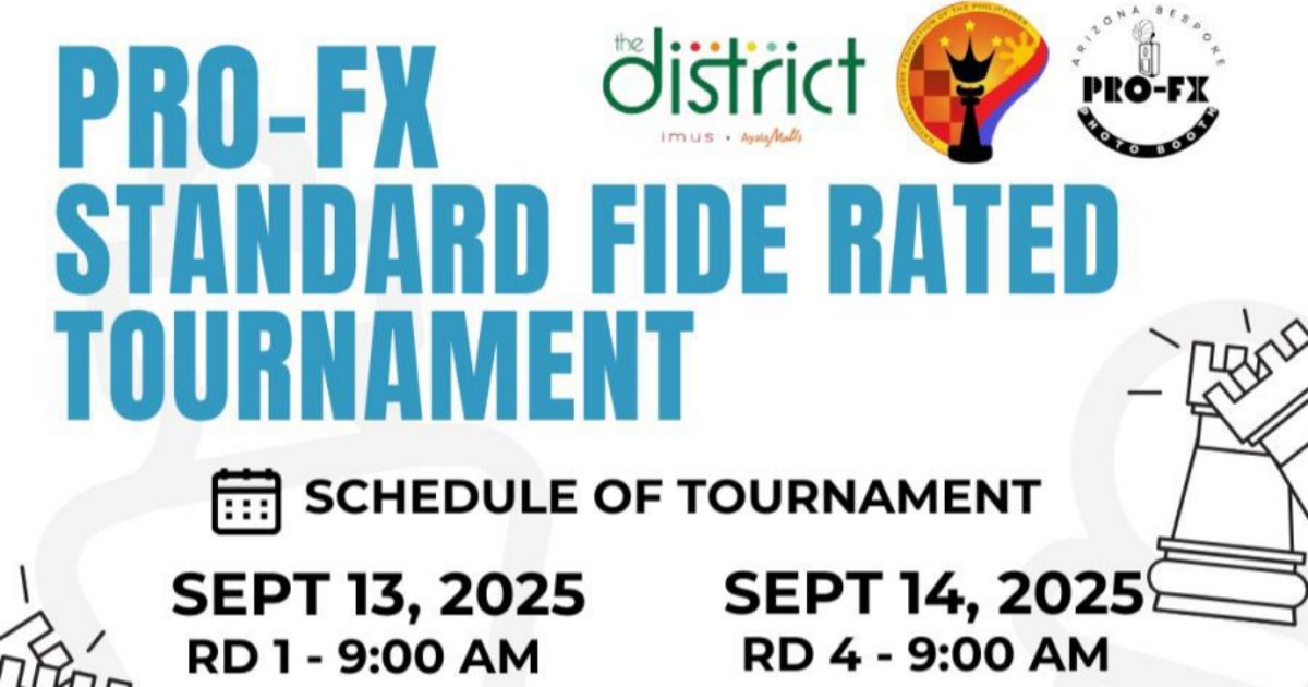 Official poster: PRO-FX Standard FIDE Rated Tournament
