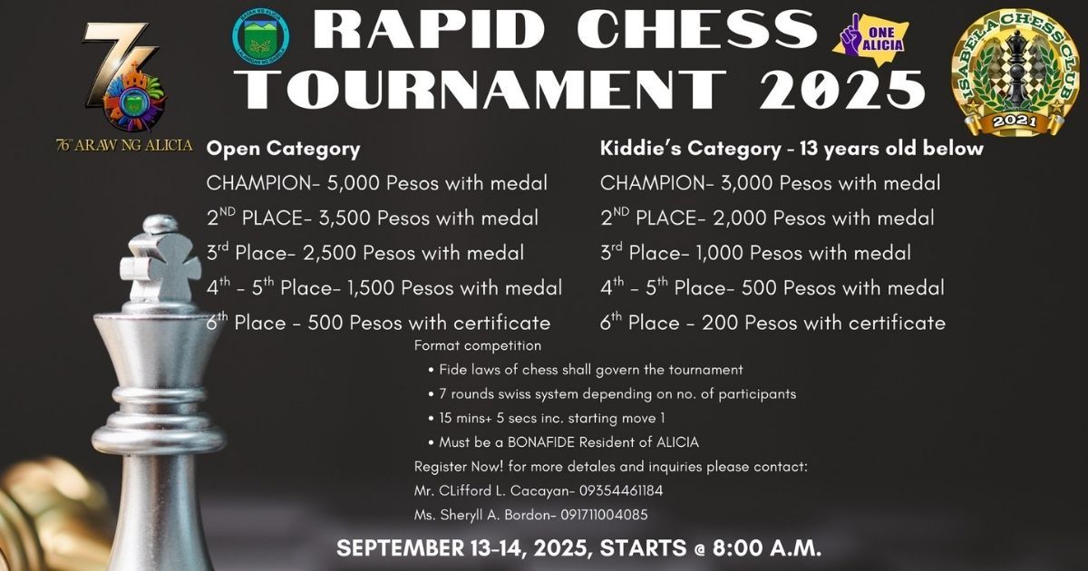 Official poster: Rapid Chess Tournament 2025