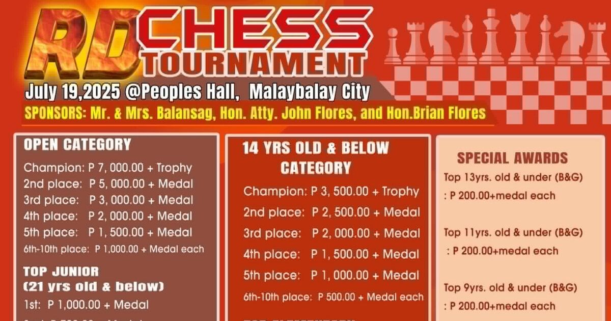 Official poster: RD Chess Tournament