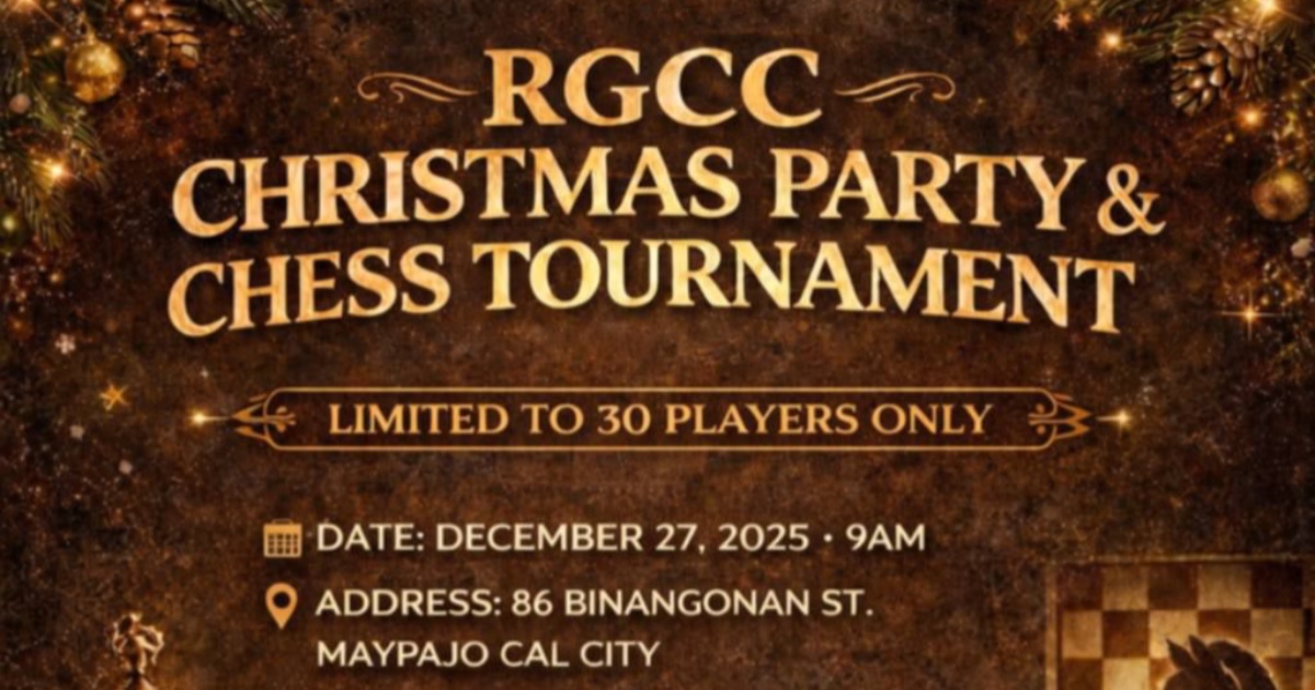 Official poster: RGCC Christmas Party & Chess Tournament