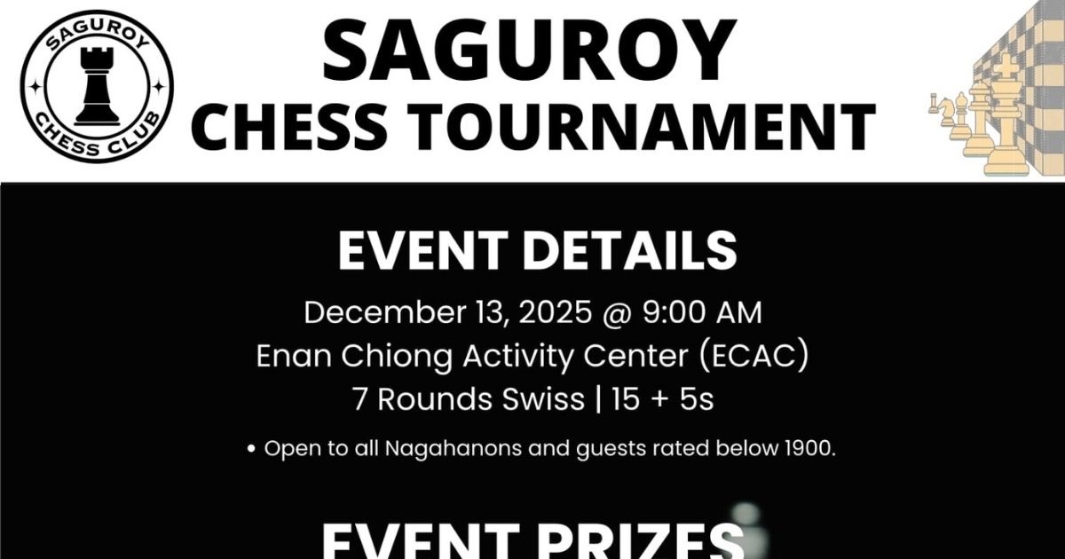 Official poster: Saguroy Chess Tournament