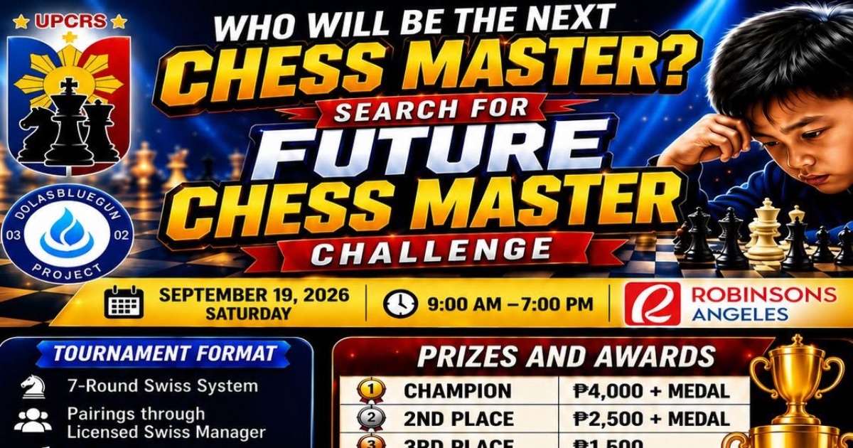 Official poster: Search For Future Chess Master Challenge
