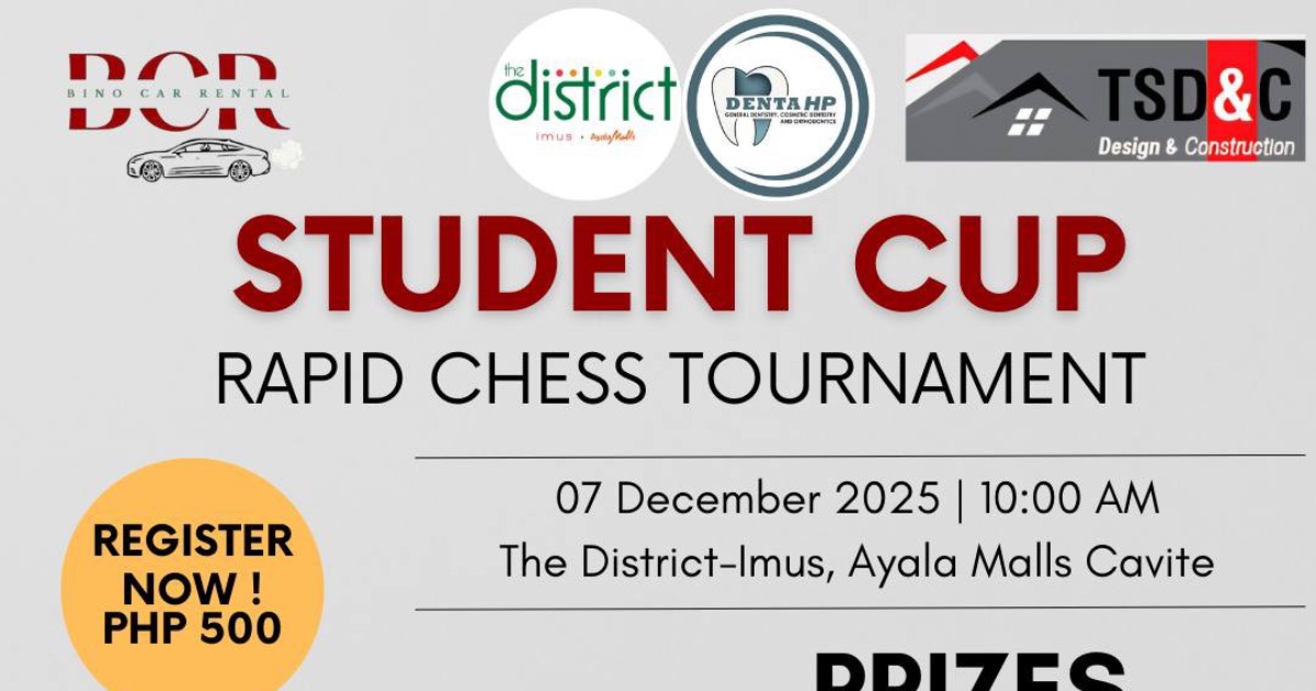 Official poster: Student Cup Rapid Chess Tournament