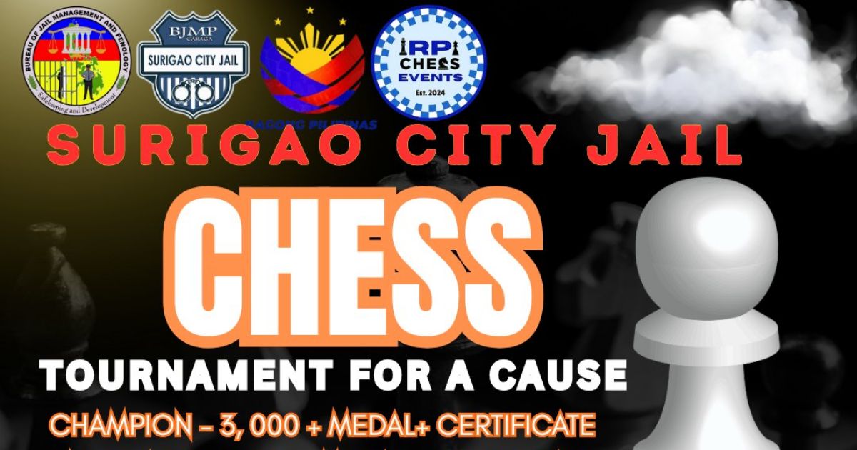 Official poster: Surigao City Jail Chess Tournament